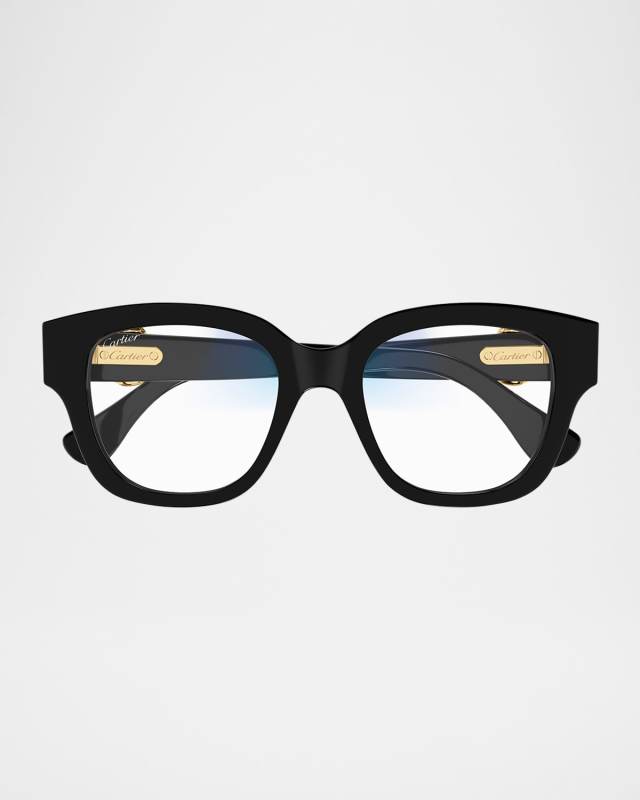 C-Logo Acetate Rectangle Glasses